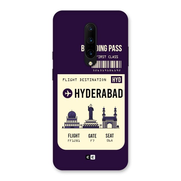 Hyderabad Boarding Pass Back Case for OnePlus 7 Pro